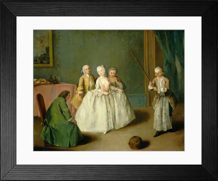 Framed Print : The Game of the Cooking Pot, c. 1744. Creator: Pietro Longhi Framed Print : The Game of the Cooking Pot, c. 1744. Creator: Pietro Longhi