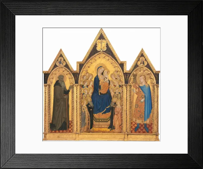 Framed Print : Madonna and Child Enthroned with Saints and Angels, and Saints Anthony Abbot... 1354 Framed Print : Madonna and Child Enthroned with Saints and Angels, and Saints Anthony Abbot... 1354
