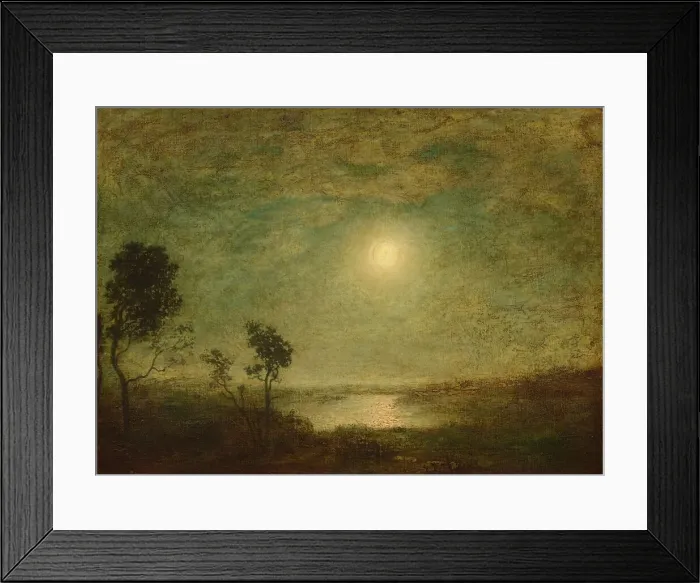 Framed Print : Moonlight, 1886 / 1895. Creator: Ralph Blakelock Framed Print : Moonlight, 1886 / 1895. Creator: Ralph Blakelock
