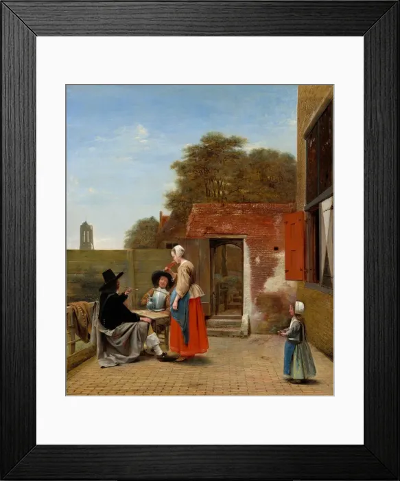 Framed Print : A Dutch Courtyard, 1658 / 1660. Creator: Pieter de Hooch Framed Print : A Dutch Courtyard, 1658 / 1660. Creator: Pieter de Hooch