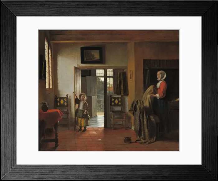 Framed Print : The Bedroom, 1658 / 1660. Creator: Pieter de Hooch Framed Print : The Bedroom, 1658 / 1660. Creator: Pieter de Hooch