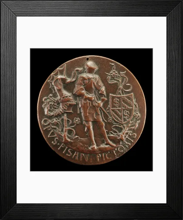 Framed Print : Sigismondo Armed and Holding a Sword [reverse], c. 1445. Creator: Pisanello