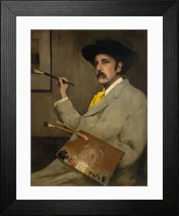 Framed Print : Portrait of the Artist, 1910. Creator: Walter Greaves Framed Print : Portrait of the Artist, 1910. Creator: Walter Greaves