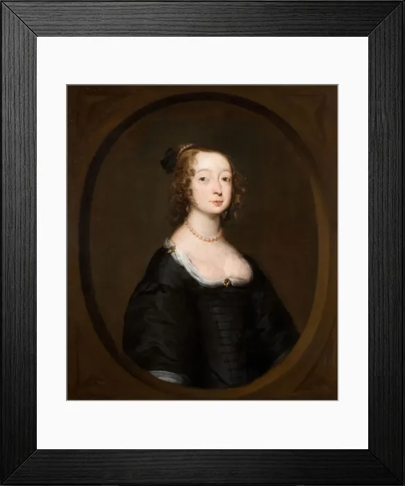 Framed Print : Portrait of a Woman, 1645. Creator: William Dobson Framed Print : Portrait of a Woman, 1645. Creator: William Dobson