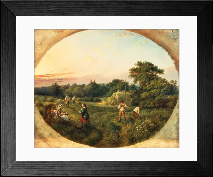 Framed Print : Haymaking Mathews Field, Handsworth, Birmingham, dated 01 / 07 / 1859 Framed Print : Haymaking Mathews Field, Handsworth, Birmingham, dated 01 / 07 / 1859
