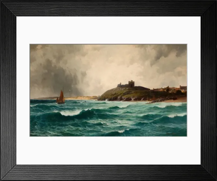 Framed Print : Coastal Scene With Criccieth Castle, 1892. Creator: William Joseph King Framed Print : Coastal Scene With Criccieth Castle, 1892. Creator: William Joseph King