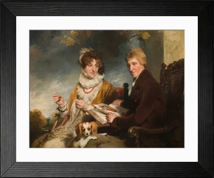 Framed Print : Portrait Of A Man And Woman, 1818. Creator: William Owen Framed Print : Portrait Of A Man And Woman, 1818. Creator: William Owen