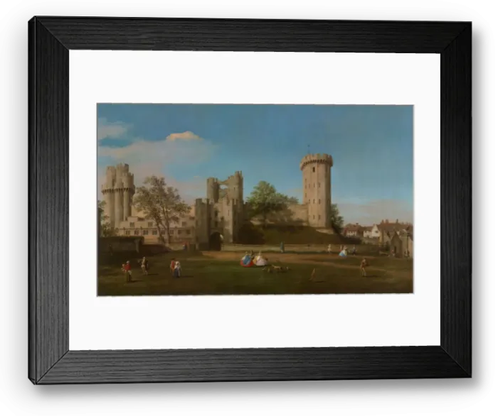 Framed Print : Warwick Castle, East Front from the Outer Court, 1752. Creator: Canaletto Framed Print : Warwick Castle, East Front from the Outer Court, 1752. Creator: Canaletto