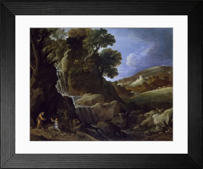 Framed Print : Christ Tempted in the Wilderness, 1626. Creator: Paul Brill Framed Print : Christ Tempted in the Wilderness, 1626. Creator: Paul Brill