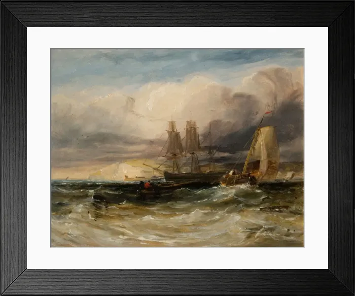 Framed Print : On The Thames - Tilbury Fort, 1840. Creator: George Hyde Chambers Framed Print : On The Thames - Tilbury Fort, 1840. Creator: George Hyde Chambers