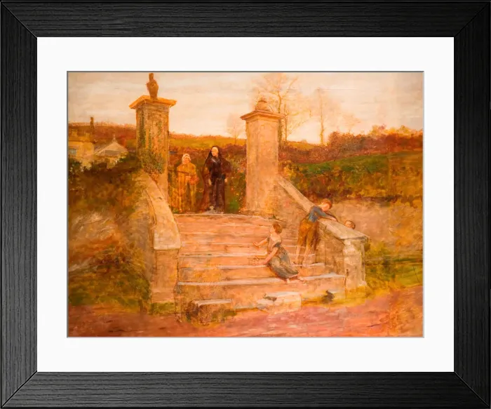 Framed Print : The Old Gate, 1868. Creator: Fred Walker Framed Print : The Old Gate, 1868. Creator: Fred Walker