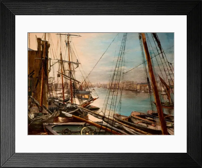 Framed Print : The Pool, London, 1878. Creator: Edwin Edwards Framed Print : The Pool, London, 1878. Creator: Edwin Edwards