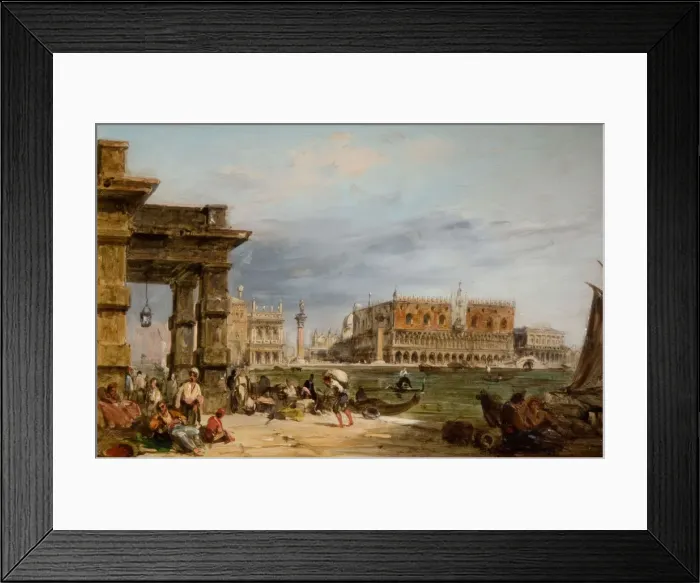 Framed Print : The Rialto, Venice, 1864. Creator: Edward Pritchett Framed Print : The Rialto, Venice, 1864. Creator: Edward Pritchett
