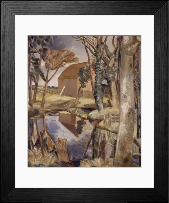 Framed Print : Oxenbridge Pond, 1927-28. Creator: Paul Nash Framed Print : Oxenbridge Pond, 1927-28. Creator: Paul Nash