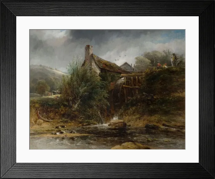 Framed Print : A Watermill Near Totnes, Devon, 1834. Creator: Frederick W Watts Framed Print : A Watermill Near Totnes, Devon, 1834. Creator: Frederick W Watts