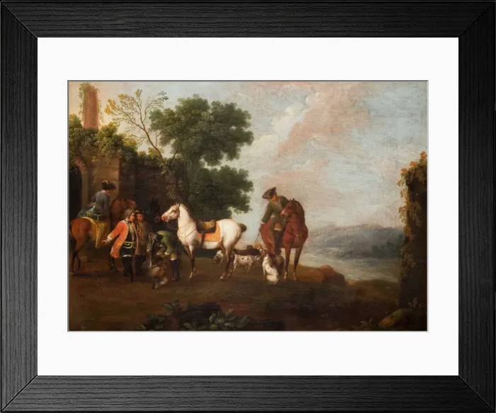 Framed Print : The Deer Hunt, 1760. Creator: Wenzel Ignaz Prasch Framed Print : The Deer Hunt, 1760. Creator: Wenzel Ignaz Prasch