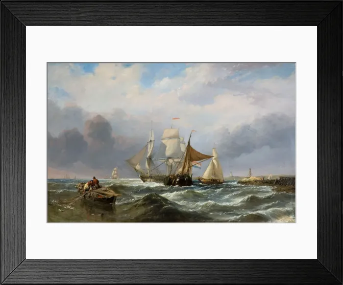 Framed Print : Vessels off the Dutch Coast, 1829-1860. Creator: Clarkson Stanfield Framed Print : Vessels off the Dutch Coast, 1829-1860. Creator: Clarkson Stanfield