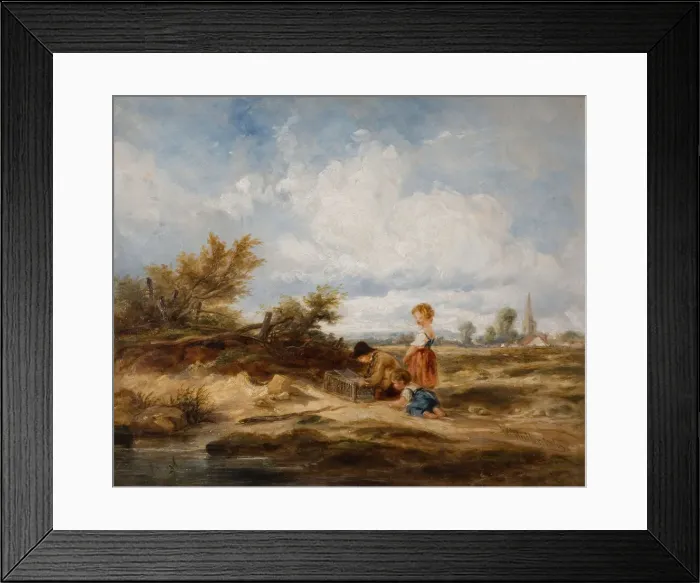 Framed Print : Hampstead Heath - The Bird Trap, 1845. Creator: William James Muller Framed Print : Hampstead Heath - The Bird Trap, 1845. Creator: William James Muller