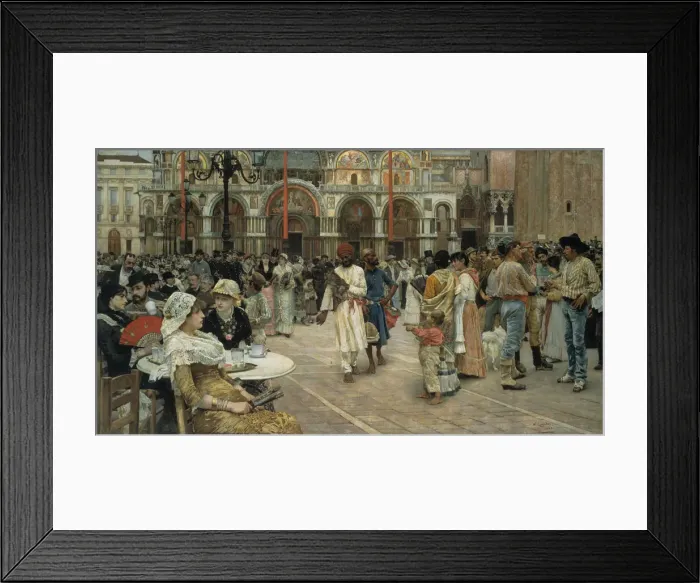 Framed Print : The Piazza of Saint Mark s, Venice, 1883. Creator: William Logsdail Framed Print : The Piazza of Saint Mark s, Venice, 1883. Creator: William Logsdail