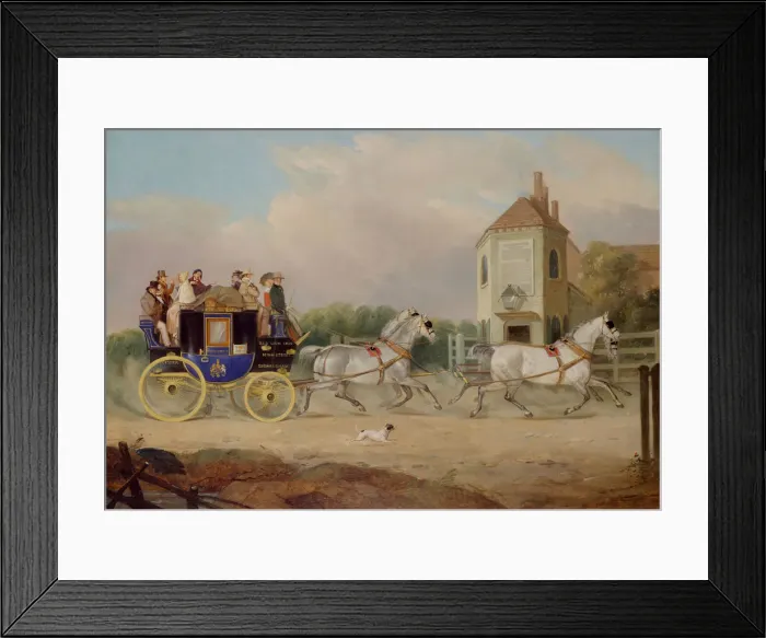 Framed Print : Stourbridge to Birmingham Royal Mail Coach, 1842. Creator: W. J. Pringle Framed Print : Stourbridge to Birmingham Royal Mail Coach, 1842. Creator: W. J. Pringle