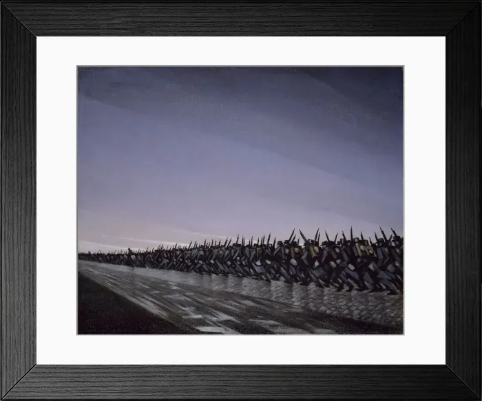 Framed Print : Column on the March, 1915. Creator: CRW Nevinson