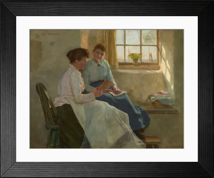 Framed Print : The Valentine, 1894. Creator: Edwin Harris Framed Print : The Valentine, 1894. Creator: Edwin Harris