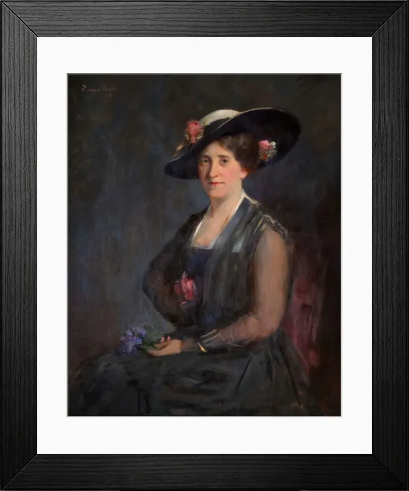 Framed Print : Portrait Of Olga Myers (Mrs), 1915. Creator: Emil Fuchs