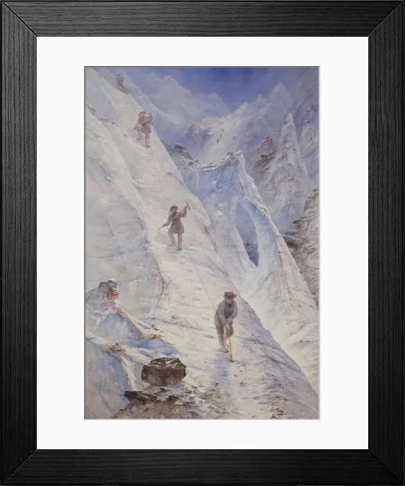 Framed Print : Alpine Climbers, 1869. Creator: Elijah Walton Framed Print : Alpine Climbers, 1869. Creator: Elijah Walton