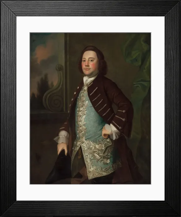 Framed Print : Portrait of a Gentleman, c. 1760. Creator: Joseph Blackburn Framed Print : Portrait of a Gentleman, c. 1760. Creator: Joseph Blackburn