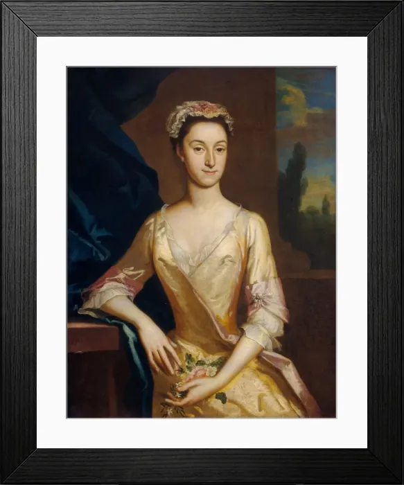 Framed Print : Portrait of a Lady, c. 1730 / 1735. Creator: Joseph Highmore Framed Print : Portrait of a Lady, c. 1730 / 1735. Creator: Joseph Highmore