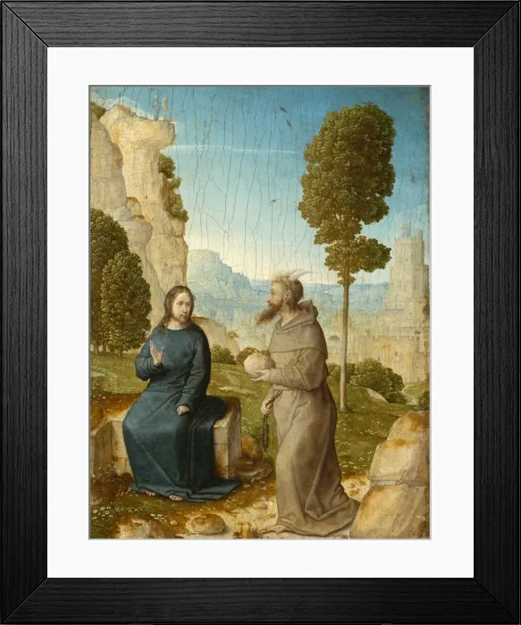 Framed Print : The Temptation of Christ, c. 1500 / 1504. Creator: Juan de Flandes, the Elder Framed Print : The Temptation of Christ, c. 1500 / 1504. Creator: Juan de Flandes, the Elder