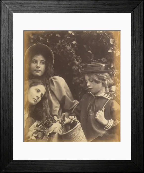 Framed Print : Elizabeth Keown, Kate Keown, and Freddy Gould, c. 1866-1868 Framed Print : Elizabeth Keown, Kate Keown, and Freddy Gould, c. 1866-1868