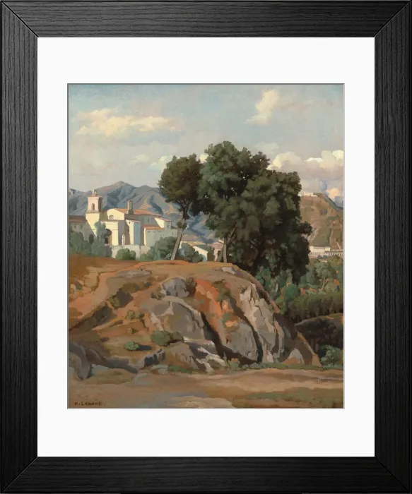 Framed Print : View of La Cava, c. 1840. Creator: Lanoüe, Felix-Hippolyte Framed Print : View of La Cava, c. 1840. Creator: Lanoüe, Felix-Hippolyte