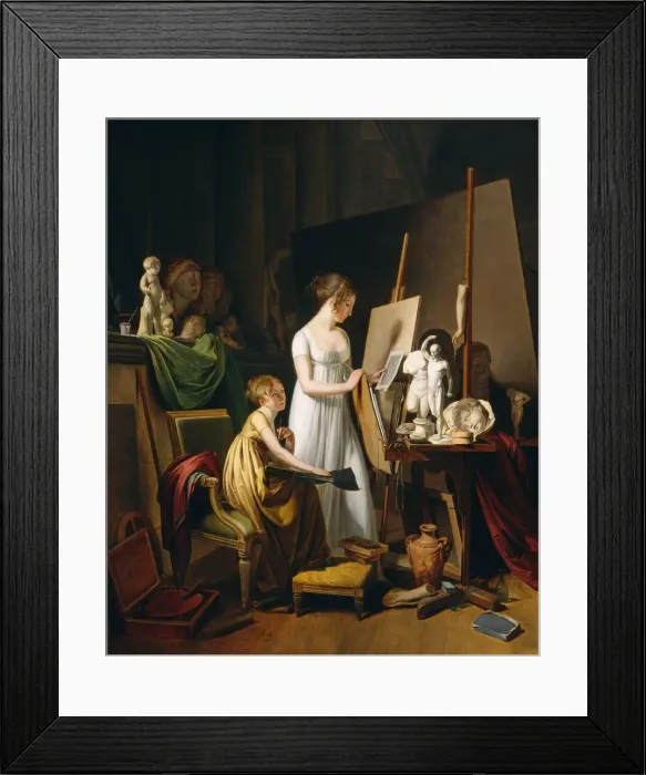 Framed Print : A Painters Studio, c. 1800. Creator: Louis Leopold Boilly Framed Print : A Painters Studio, c. 1800. Creator: Louis Leopold Boilly