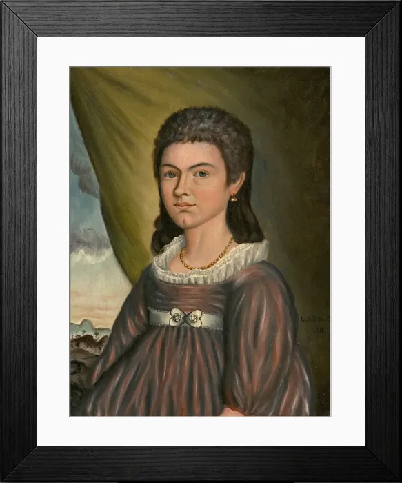 Framed Print : Lucia Leonard, 1801. Creator: Luther Allen Framed Print : Lucia Leonard, 1801. Creator: Luther Allen
