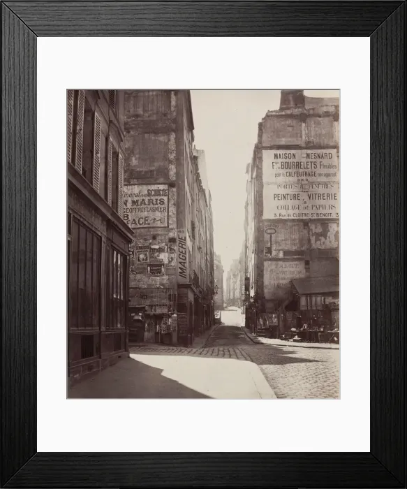 Framed Print : Rue Saint-Jacques, 1864-before February 1867. Creator: Charles Marville Framed Print : Rue Saint-Jacques, 1864-before February 1867. Creator: Charles Marville