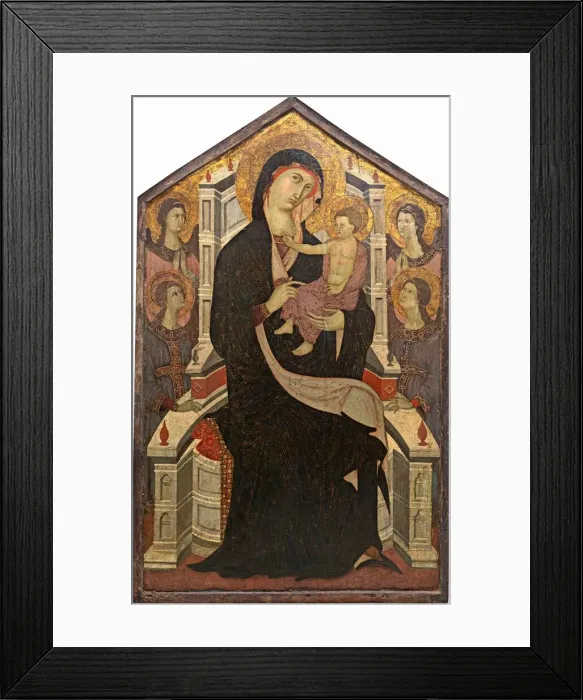 Framed Print : Maesta(Madonna and Child with Four Angels), c. 1290 Framed Print : Maesta(Madonna and Child with Four Angels), c. 1290