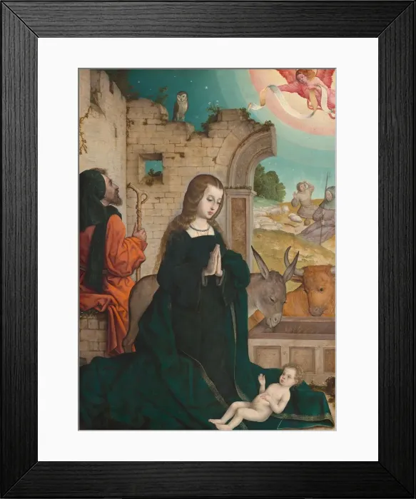 Framed Print : The Nativity, c. 1508 / 1519. Creator: Juan de Flandes, the Elder Framed Print : The Nativity, c. 1508 / 1519. Creator: Juan de Flandes, the Elder