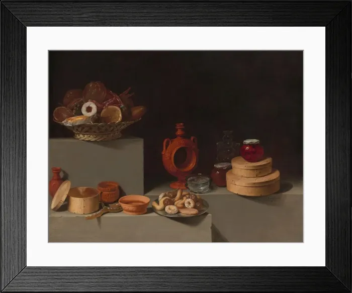 Framed Print : Still Life with Sweets and Pottery, 1627. Creator: Juan van der Hamen y Leon Framed Print : Still Life with Sweets and Pottery, 1627. Creator: Juan van der Hamen y Leon
