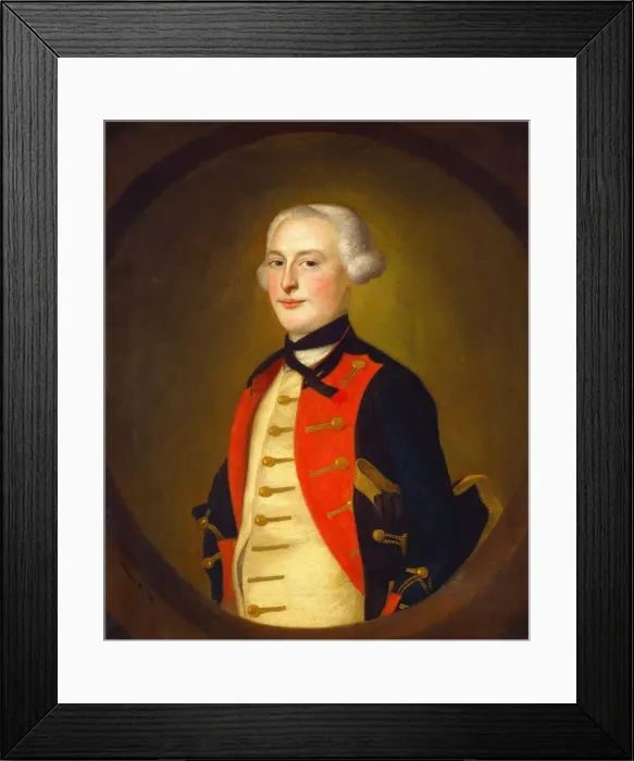 Framed Print : A Military Officer, 1756. Creator: Joseph Blackburn Framed Print : A Military Officer, 1756. Creator: Joseph Blackburn