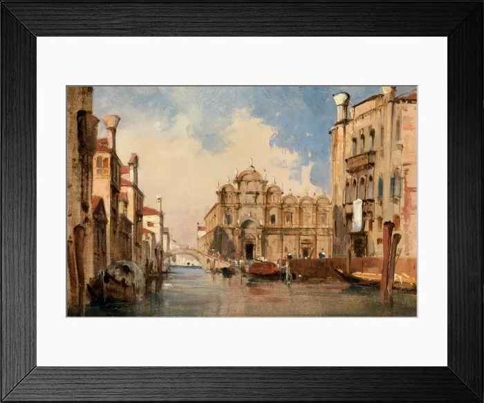 Framed Print : The Scuola di San Marco, Venice, c. 1830. Creator: Jules-Romain Joyant Framed Print : The Scuola di San Marco, Venice, c. 1830. Creator: Jules-Romain Joyant