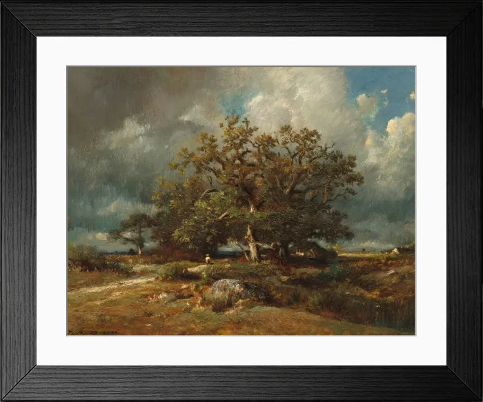 Framed Print : The Old Oak, c. 1870. Creator: Jules Dupré Framed Print : The Old Oak, c. 1870. Creator: Jules Dupré