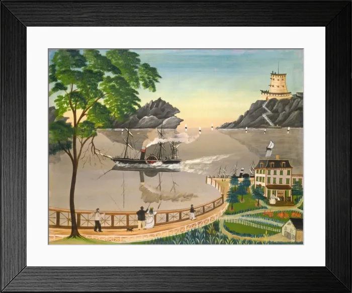 Framed Print : U. S. Mail Boat, 1855 or later. Creator: Leila Bauman Framed Print : U. S. Mail Boat, 1855 or later. Creator: Leila Bauman