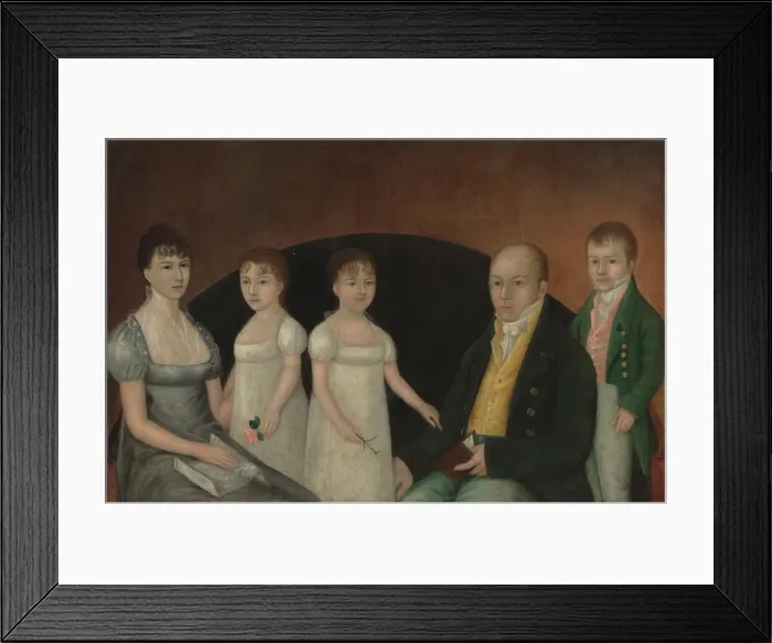Framed Print : Family Group, c. 1800. Creator: Joshua Johnson Framed Print : Family Group, c. 1800. Creator: Joshua Johnson