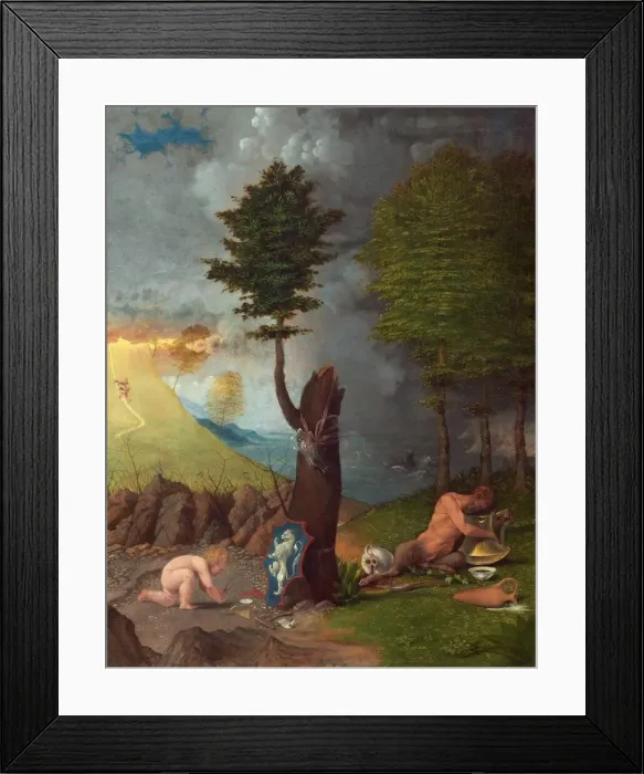 Framed Print : Allegory of Virtue and Vice, 1505. Creator: Lorenzo Lotto
