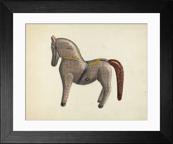 Framed Print : Toy Horse, 1935 / 1942. Creator: Mina Lowry Framed Print : Toy Horse, 1935 / 1942. Creator: Mina Lowry