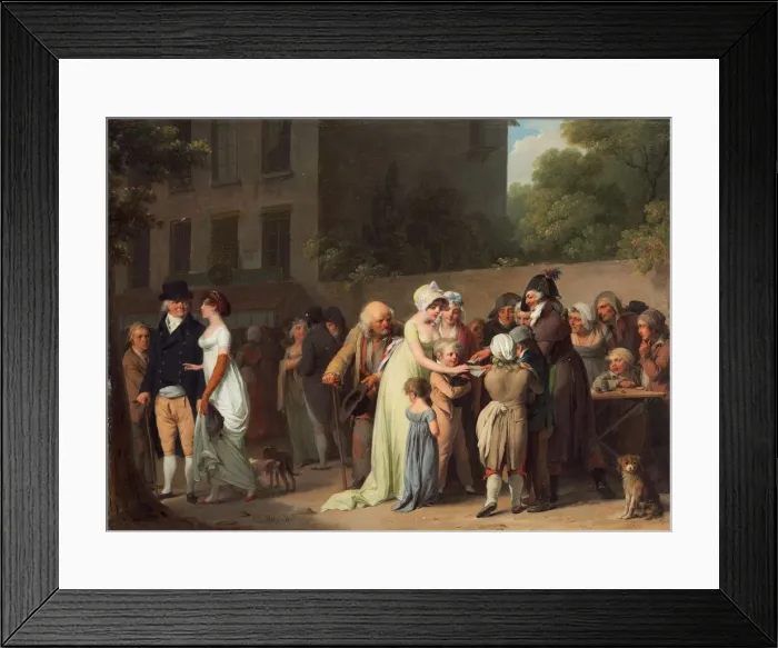 Framed Print : The Card Sharp on the Boulevard, 1806. Creator: Louis Leopold Boilly Framed Print : The Card Sharp on the Boulevard, 1806. Creator: Louis Leopold Boilly