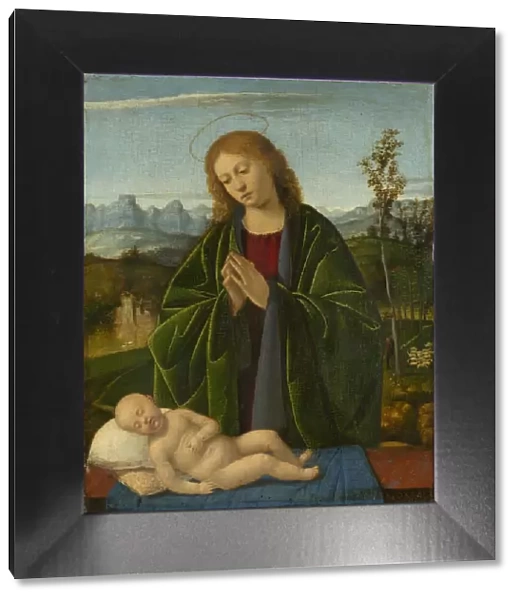 Madonna Adoring the Child, c. 1520. Creator: Marco Basaiti