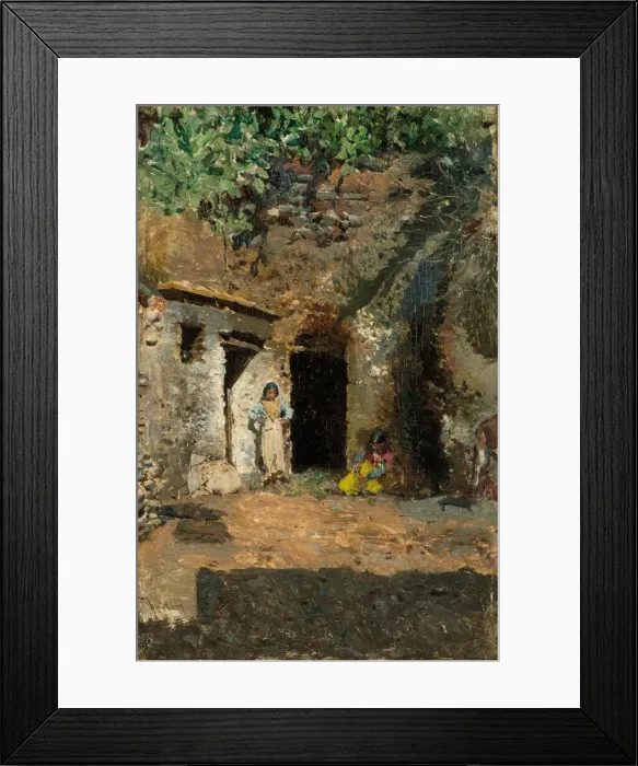 Framed Print : Gypsy Caves, Granada, c. 1871. Creator: Mariano Jose Maria Bernardo Fortuny y Carbo Framed Print : Gypsy Caves, Granada, c. 1871. Creator: Mariano Jose Maria Bernardo Fortuny y Carbo