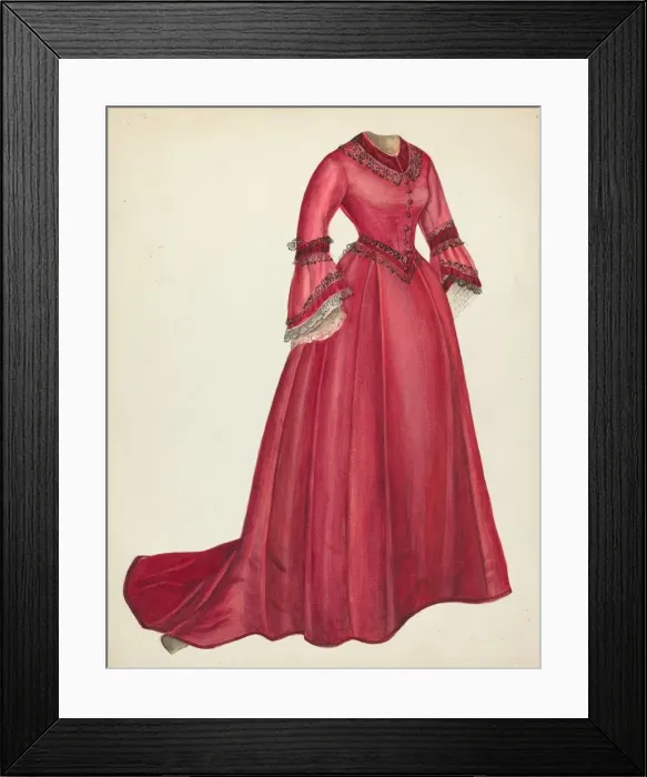 Framed Print : Afternoon Dress, 1935 / 1942. Creator: Mina Lowry Framed Print : Afternoon Dress, 1935 / 1942. Creator: Mina Lowry